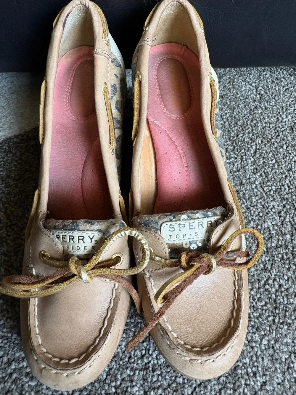 SPERRY Topsider Goldfish Heel Boat Shoe Wedge - 9